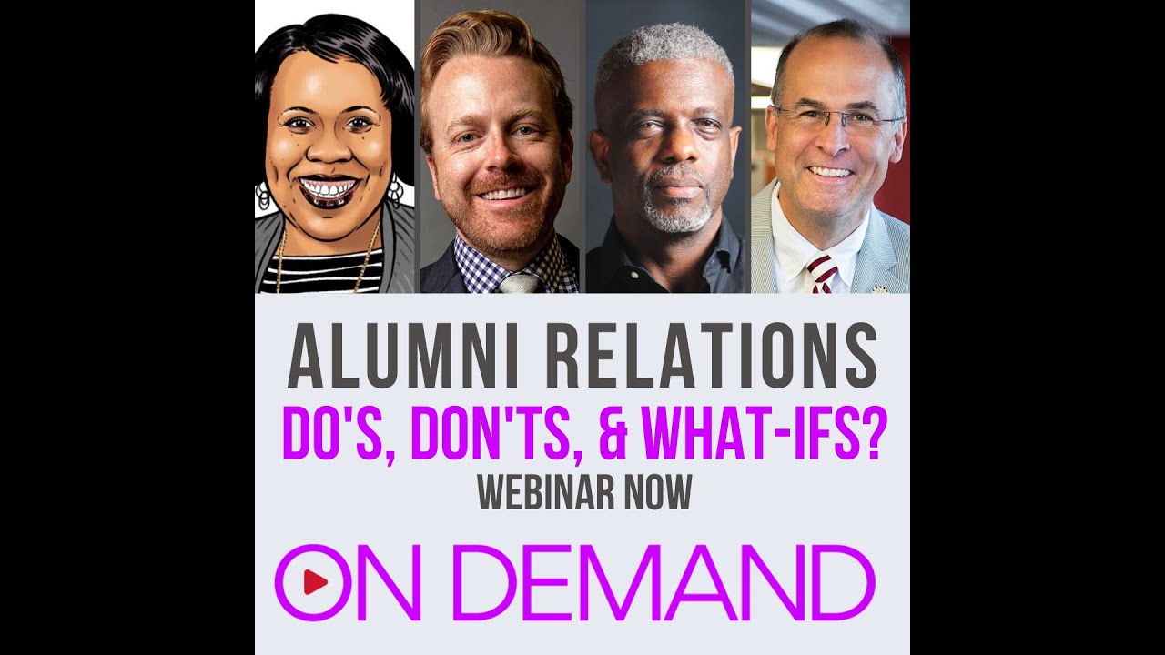 Alumni Relations and Fall Preparations: Dos, don'ts, and what-ifs?