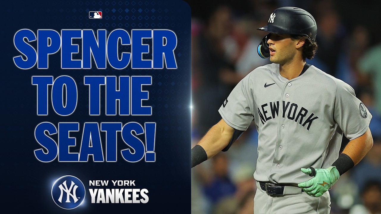Spencer Jones BELTS an OPPOSITE-FIELD GO-AHEAD HOMER for the Yankees! 💪🔥(HRs in back-to-back games!)