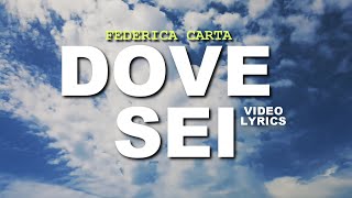 Federica Carta - Dove sei (lyrics video - fanmade)