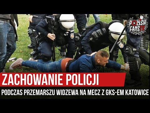 Zachowanie policji podczas przemarszu Widzewa na mecz z GKS-em Katowice (19.10.2019 r.)
