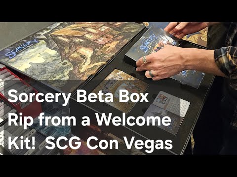Ripping a Beta Box from a Sorcery Welcome Kit at SCG Con Vegas day one! #scgcon #sorcerytcg 