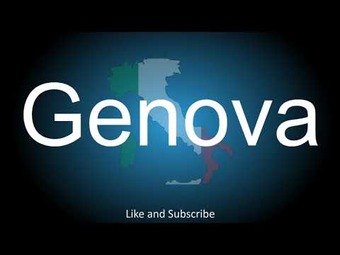 How to correctly pronounce in Italian and English, the City in Italy - Genova.