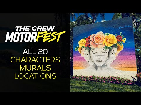 The Crew Motorfest - All 24 Character Mural Locations ("Rainbow Portrait Arts" Challenge)