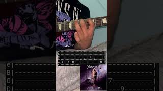 Sweating Bullets Guitar Lesson & Tabs | Megadeth #shorts #megadeth