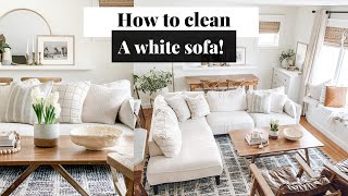 How to keep a white couch clean | Deep clean your sofa or sectional and the BEST stain remover EVER!