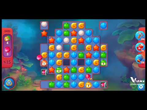 Fishdom. 9491 hard level no boosters and diamonds. 22 moves