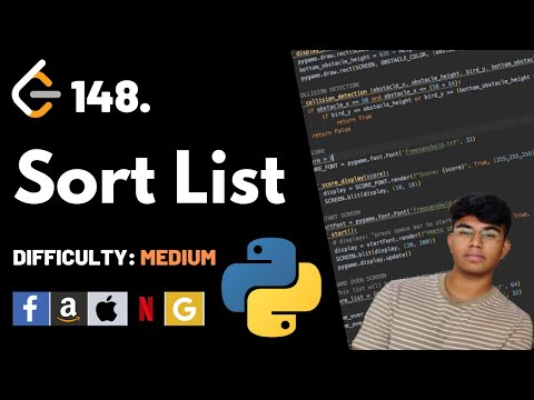 Sort List | Leet code 148 | Theory explained + Python code