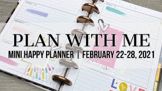 Plan with Me | Mini Happy Planner | February 22-28, 2021 #happyplanner