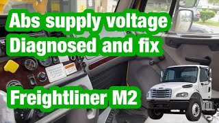 Freightliner m2 abs supply voltage low sid 14 fmi 4  diagnosed and fix