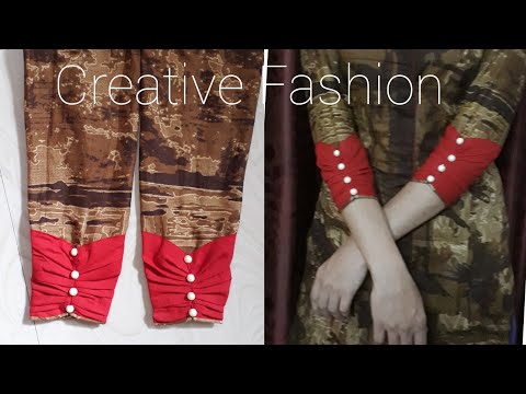 Designer Cuff Sleeve Pattern Tutorial.हिंदी मे। Video