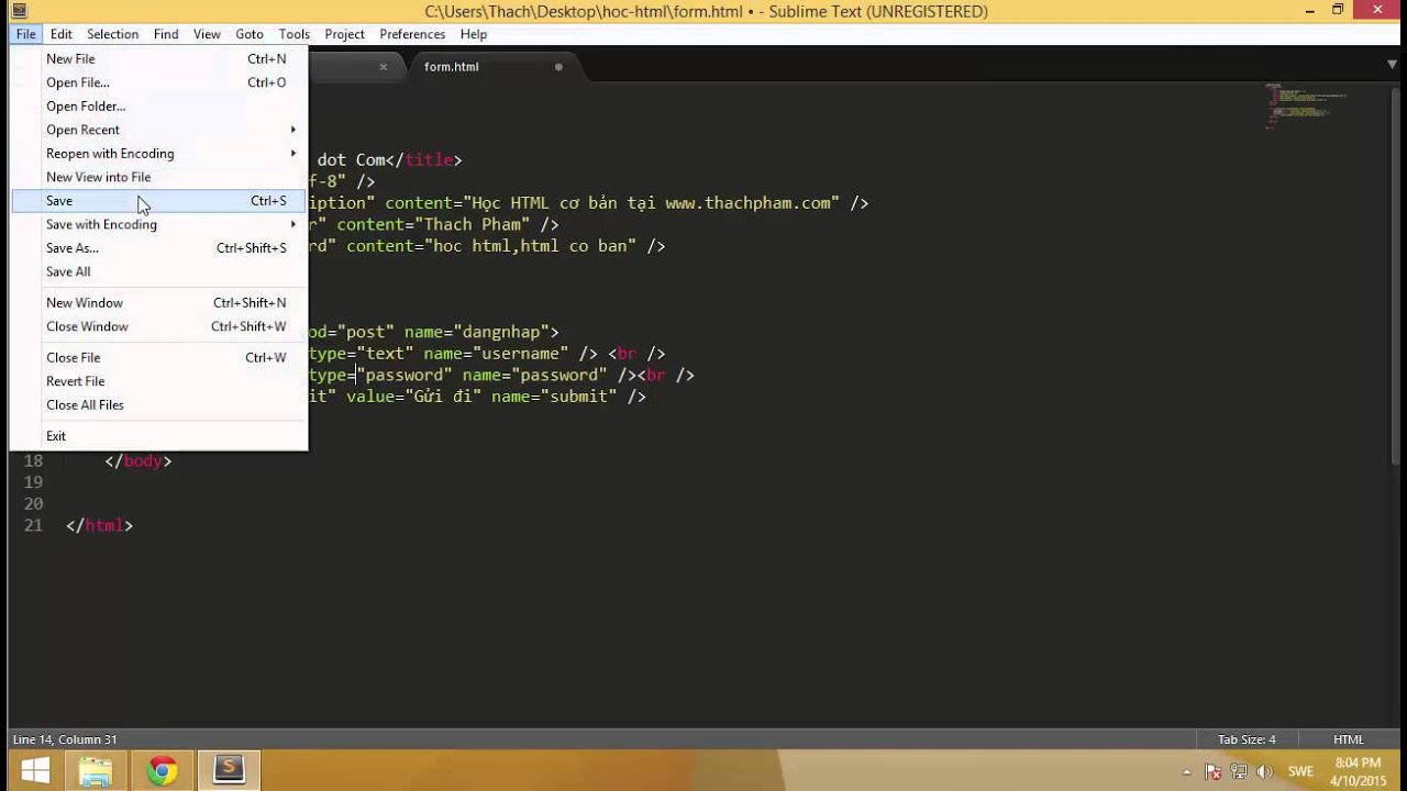 [Học HTML - 09] Tạo form nhập liệu