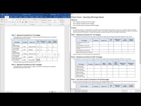 Lab 9.1.1.9 Packet Tracer - Decoding IOs Image Names
