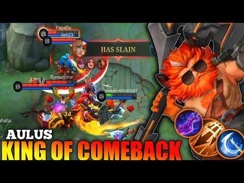 AULUS EPIC COMEBACK IN RANK GAME | USING THIS OP BUILD | OFFLANE AULUS MOBILE LEGENDS