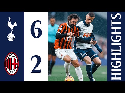 Spurs Legends 6-2 AC Milan Glorie | HIGHLIGHTS | Andrea Pirlo free kick and Robbie Keane hat-trick!