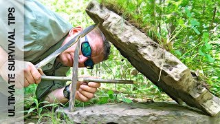 SURVIVAL MEAT: FIGURE FOUR Deadfall Trap -  the EASY Way