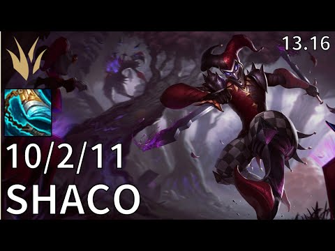 Shaco Jungle vs Zac - EUW Master | Patch 13.16