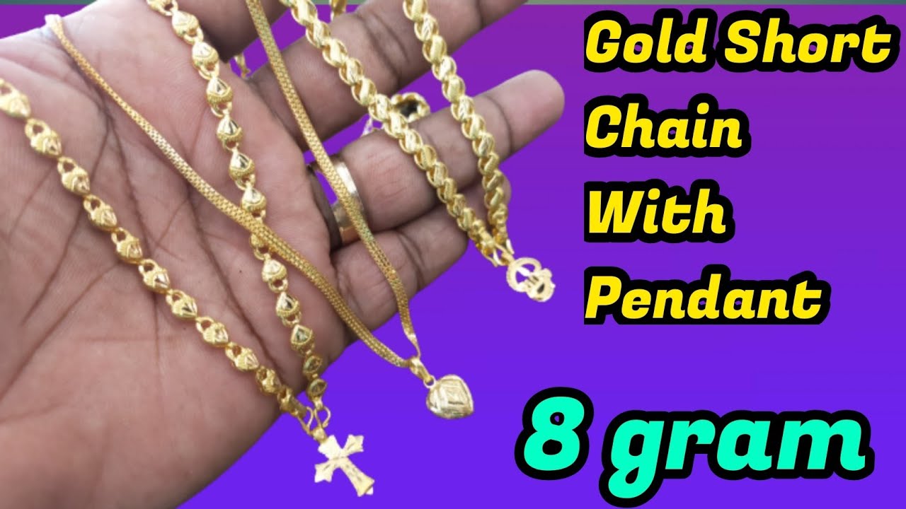 Gold Short Chain With Pendant | Weightless Short Chain