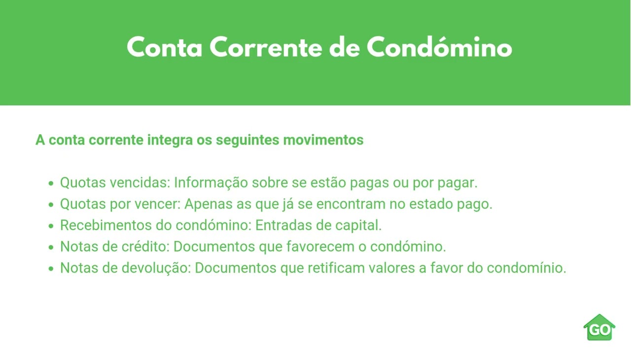 Conta corrente de condómino