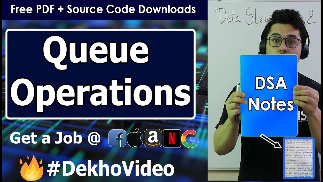 Video thumbnail for C Code For Circular Queue & Operations on Circular Queue in Hindi
