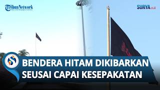 Hanya Beberapa Jam Pasca Damai Dengan AS, Iran Kibarkan Bendera Hitam Raksasa Ternyata Ini Maknanya