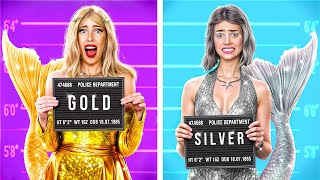 How To Become Mermaid! Gold Girl vs Silver Girl Extreme Makeover