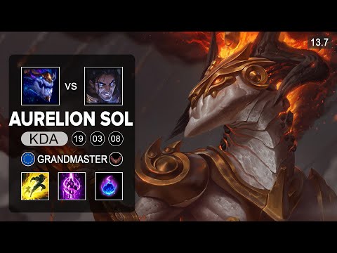 Aurelion Sol vs Sylas Mid - EUW Grandmaster - Patch 13.7 Season 13