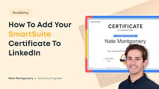 How to Add Your SmartSuite Certification PDF to Your LinkedIn Profile