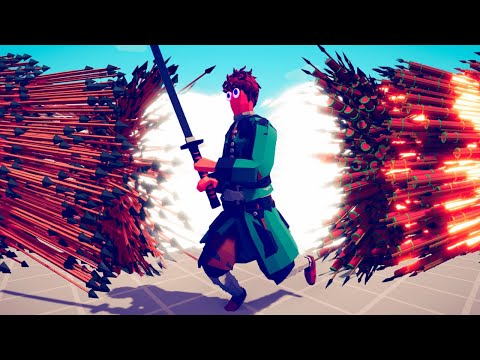 TANJIRO KAMADO DEMON SLAYER vs EVERY GOD - Totally Accurate Battle Simulator TABS