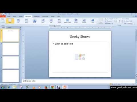 Microsoft PowerPoint 2010 Slide Transition