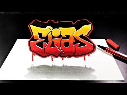 3D Graffiti Art On Paper | Zeichnen