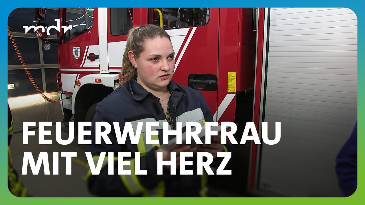 Voller Einsatz bei der Feuerwehr: 25-jährige Erzieherin begeistert den Nachwuchs | MDR um 4 | MDR