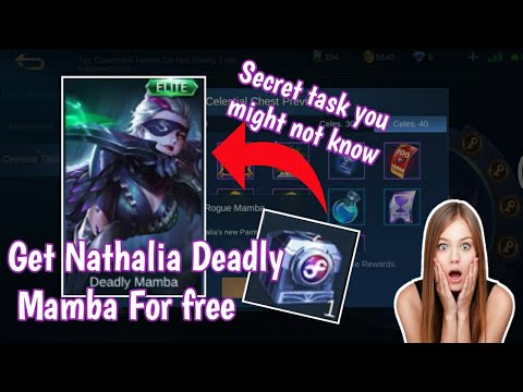 Complete task to get free elite skin Nathalia Deadly Mamba in mobile legends