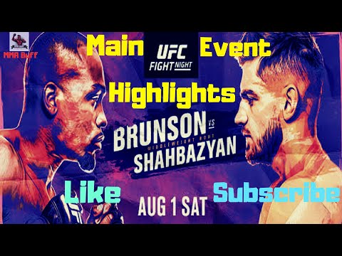 UFC Derek Brunson vs Edmen Shahbazyan ( Full Highlights )
