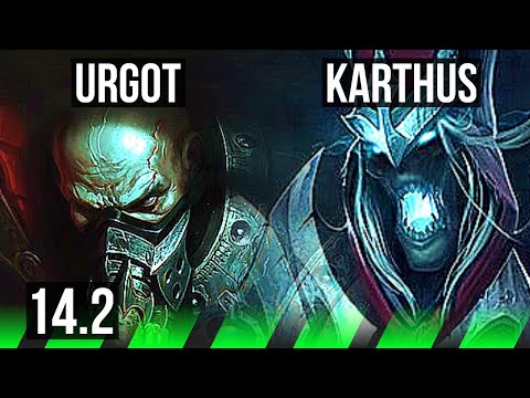 URGOT vs KARTHUS (JNG) | 16/3/12, Legendary, 600+ games | KR Diamond | 14.2