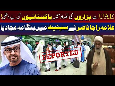 یو اے ای سے پاکستانیوں کی بے دخلی، سینیٹ میں علامہ راجہ ناصر کا شدید احتجاج