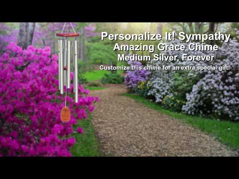 Personalize It! Sympathy Amazing Grace Chime - Medium Silver, Forever