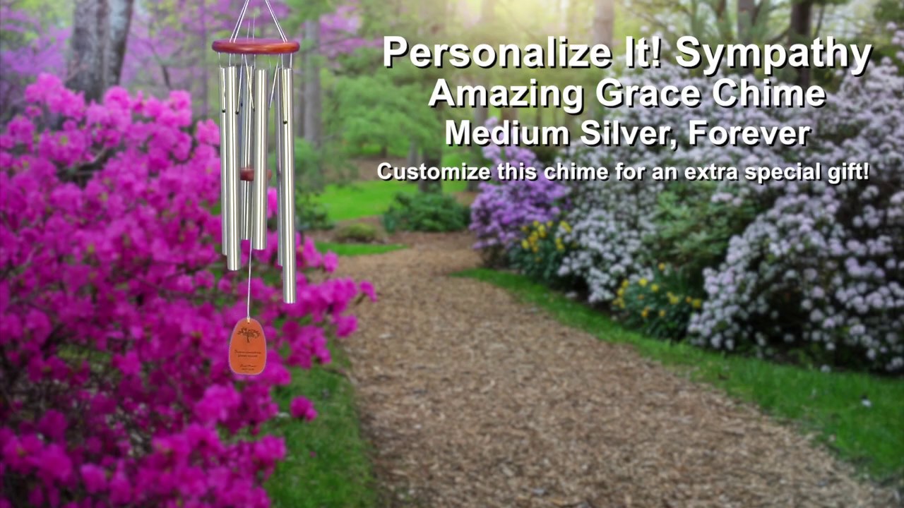 Personalize It! Sympathy Amazing Grace Chime - Medium Silver, Forever