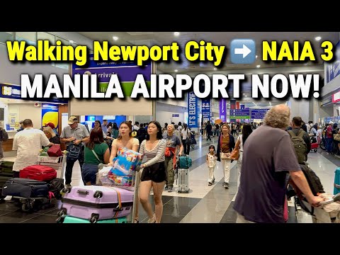 Philippines MANILA AIRPORT UPDATE 2025! 🇵🇭 Walking Newport World Resorts to NAIA Terminal 3