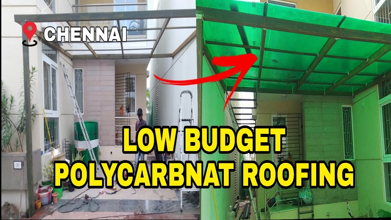 Watch video Polycarbonate roofing work | polycarbonate sheet roofing | @chennai Now Polycarbonate roofing work | polycarbonate sheet roofing | @chennai