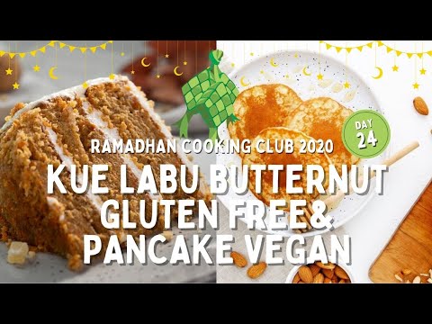 Ramadhan Cooking Club: Kue Labu Butternut dengan Frosting Yogurt Kelapa dan Pancake Labu Vegan