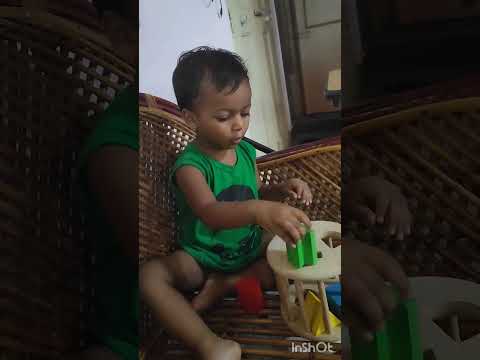 Baby sorts shapes | #sortingobjects #sorting #shapesforkids - YouTube