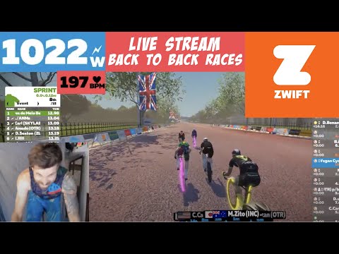 (LIVE!) BACK TO BACK ZWIFT RACES! (198 MAX HR)