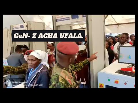 GeN-Z ACHA UFALA SCHOCK AS TIGHT SECURITY IN NYAHURURU A HEAD OF RUTO VISIT.