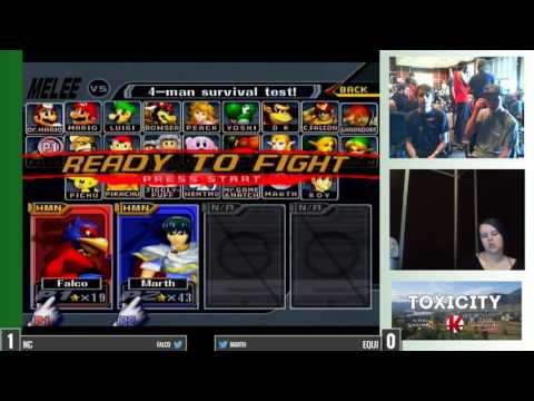 Toxicity 2016 Melee - NC (Fox, Falco) vs Equi (Marth) - Pool 7