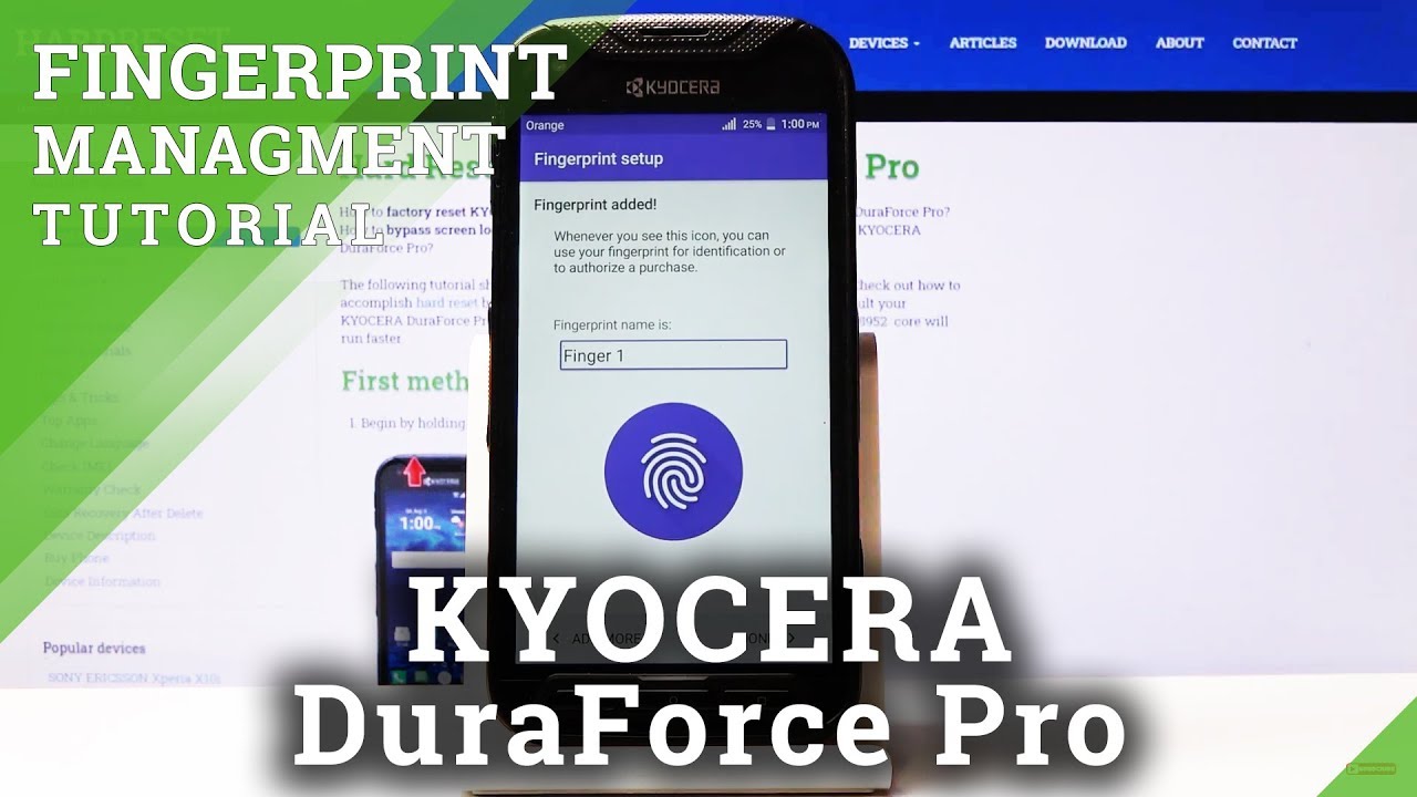 How to Add a Fingerprint to KYOCERA DuraForce Pro – Screen Protection
