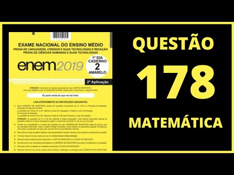 ENEM 2019 - QUESTÃO 178 - APRENDIZ REFORÇO