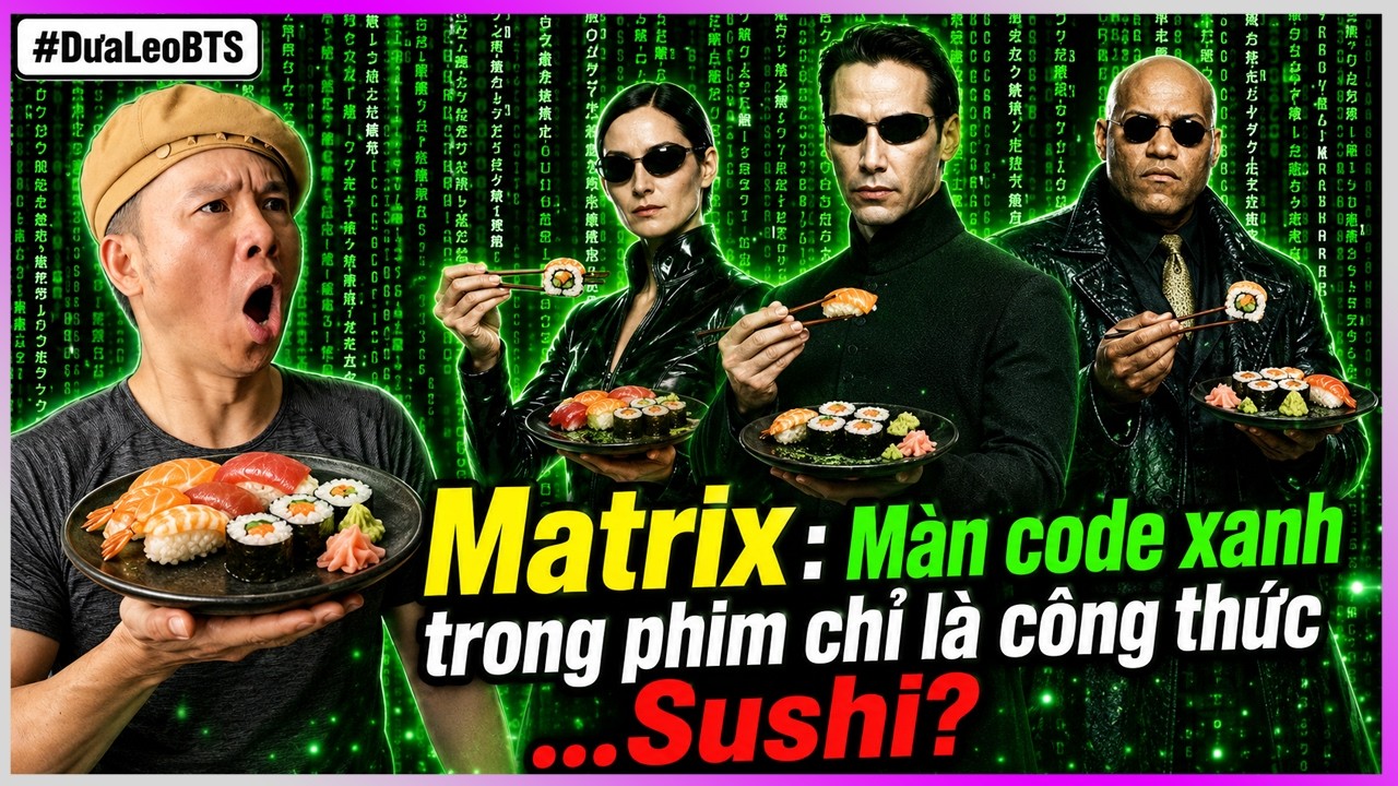 #DưaLeoBTS Matrix: Màn code xanh trong phim chỉ là công thức ...Sushi?
