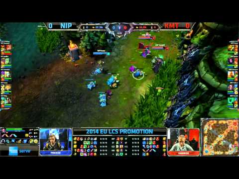Ninjas in Pyjamas vs Kiedyś Miałem Team Game 1 | 2014 EU LCS Spring Promotion Season 4 | NIP vs KMT