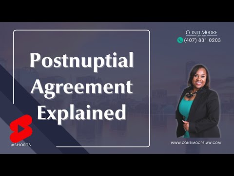 Postnuptial Agreement And How It Operates