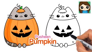How to Draw Pumpkin Pusheen 🎃 Halloween
